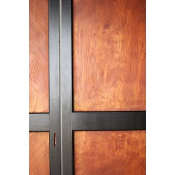 黒枠 杉一枚板 板戸 4枚1組　B1075Y 