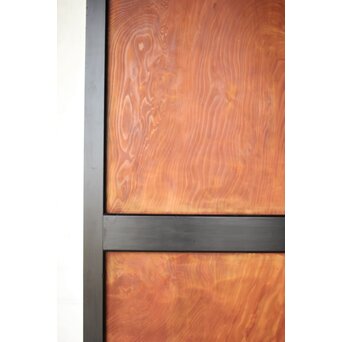 黒枠 杉一枚板 板戸 4枚1組　B1075Y 