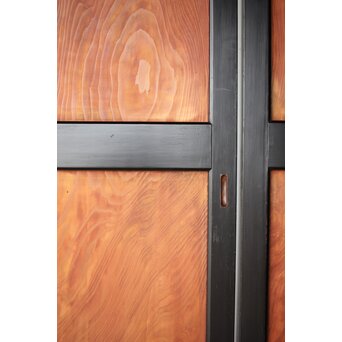 黒枠 杉一枚板 板戸 4枚1組　B1075Y 