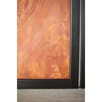 黒枠 杉一枚板 板戸 4枚1組　B1075Y 