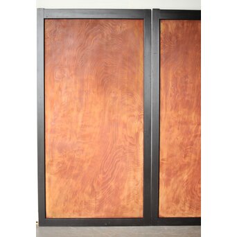 黒枠 杉一枚板 板戸 4枚1組　B1075Y 