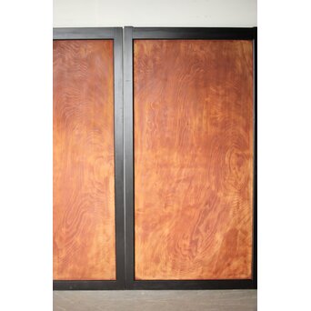 黒枠 杉一枚板 板戸 4枚1組　B1075Y 