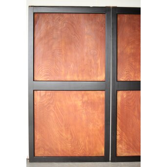 黒枠 杉一枚板 板戸 4枚1組　B1075Y 