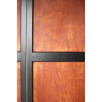 黒枠 杉一枚板 板戸 4枚1組　B1075Y 