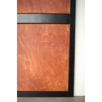 黒枠 杉一枚板 板戸 4枚1組　B1075Y 