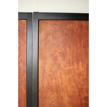 黒枠 杉一枚板 板戸 4枚1組　B1075Y 