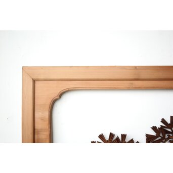 井波彫刻 横山一夢 榧 鷹松木彫欄間 2枚1組　R0418Y 