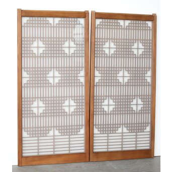 組子書院 2枚1組　R0421 ウラ　ガラス面