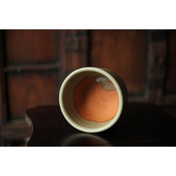 中国陶磁 明代 紫檀意蓋台 三足青磁香炉　P487 