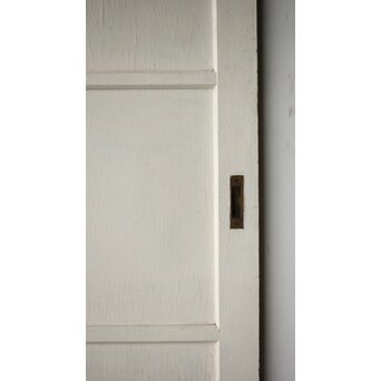 ハイサイズ 白いアンティークガラス戸　D192 