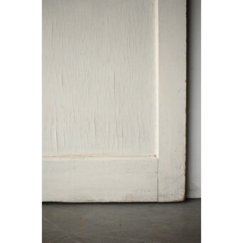 ハイサイズ 白いアンティークガラス戸　D192 