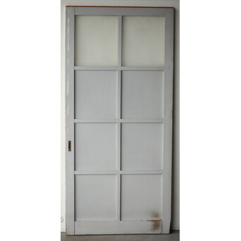 ハイサイズ 白いアンティークガラス戸　D192 ウラ