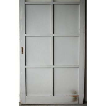 ハイサイズ 白いアンティークガラス戸　D192 