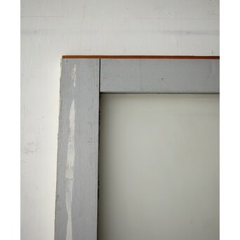 ハイサイズ 白いアンティークガラス戸　D192 