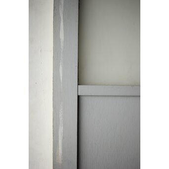 ハイサイズ 白いアンティークガラス戸　D192 