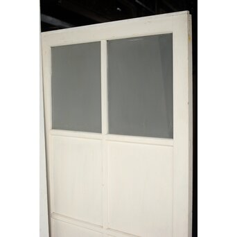 ハイサイズ 白いアンティークガラス戸　D192 