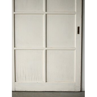 ハイサイズ 白いアンティークガラス戸　D192 