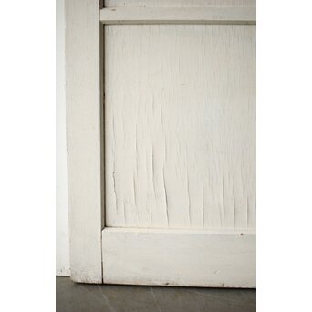 ハイサイズ 白いアンティークガラス戸　D192 