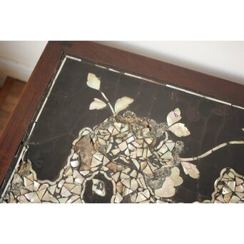 朝鮮螺鈿か 長机 紫檀意卓　T478 