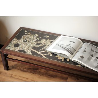 朝鮮螺鈿か 長机 紫檀意卓　T478 