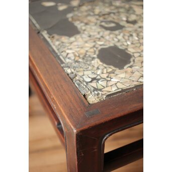 朝鮮螺鈿か 長机 紫檀意卓　T478 