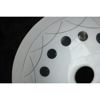 白被せ 丸文切子電笠　A480 