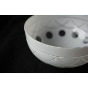 白被せ 丸文切子電笠　A480 