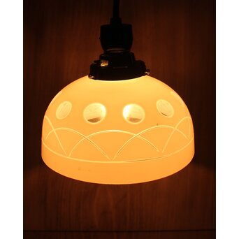 白被せ 丸文切子電笠　A480 