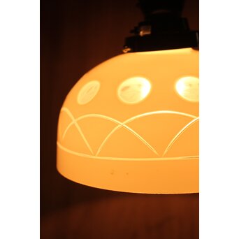 白被せ 丸文切子電笠　A480 