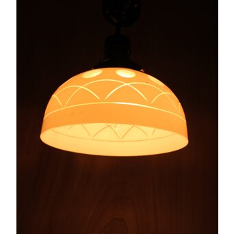 白被せ 丸文切子電笠　A480 