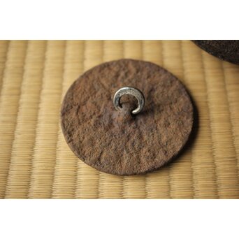 金寿堂 雨宮 在印 銀環摘 平丸鉄瓶　M422 