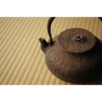 金寿堂 雨宮 在印 銀環摘 平丸鉄瓶　M422 