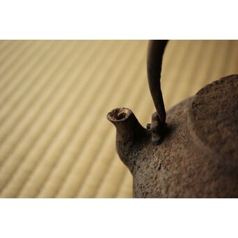 金寿堂 雨宮 在印 銀環摘 平丸鉄瓶　M422 