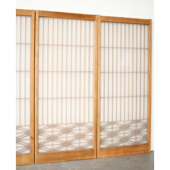 ガラス入 組子書院 4枚1組　R0424 