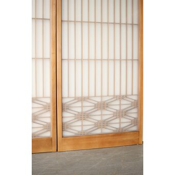 ガラス入 組子書院 4枚1組　R0424 