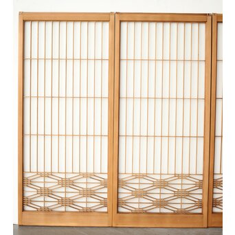 ガラス入 組子書院 4枚1組　R0424 