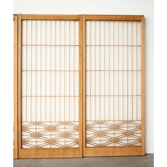 ガラス入 組子書院 4枚1組　R0424 