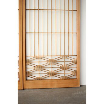 ガラス入 組子書院 4枚1組　R0424 