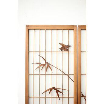 ガラス入 竹雀書院 2枚1組　R0426 