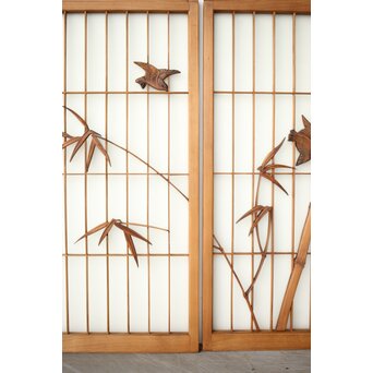 ガラス入 竹雀書院 2枚1組　R0426 