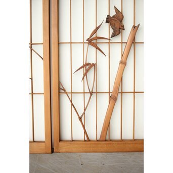 ガラス入 竹雀書院 2枚1組　R0426 