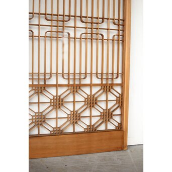 クリアガラス 組子書院 2枚1組　R0427 