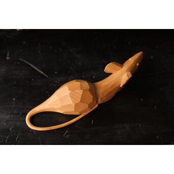 佐藤玄々/朝山 木彫【鼡】共箱　 X467 