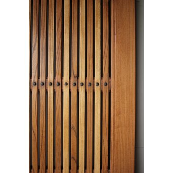 総欅 巾着金具格子蔵戸　W0164 