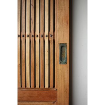 総欅 巾着金具格子蔵戸　W0164 