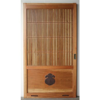 総欅 巾着金具格子蔵戸　W0164