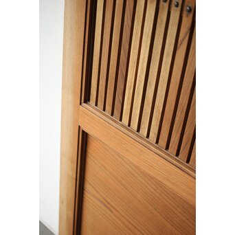 総欅 巾着金具格子蔵戸　W0164 