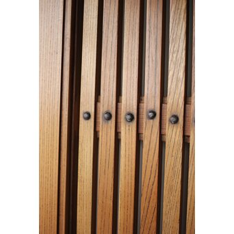 総欅 巾着金具格子蔵戸　W0164 