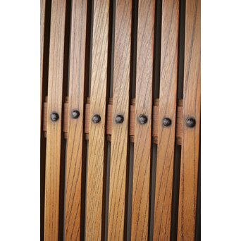 総欅 巾着金具格子蔵戸　W0164 