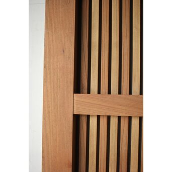 総欅 巾着金具格子蔵戸　W0164 